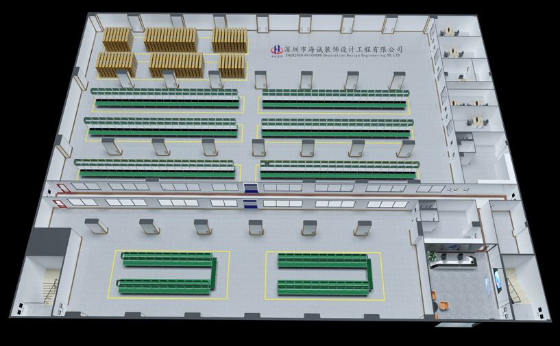 宁波东欣电子13000平厂房装修